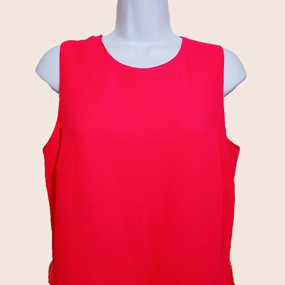 Banana Republic SL Cross Back Hot Pink BR Foo Jumpsuit Size 6 - Picture 3 of 10